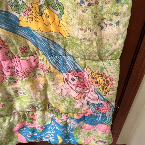 HASBRO VTG 80s My Little Pony side zip sleeping bag. Clean, no stains. - Picture 7 of 8